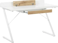 Beliani Tyopoyta Laatikko Valkoinen/Vaalea Puu 120 X 60 Cm Focus New
