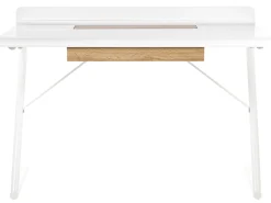 Beliani Tyopoyta Laatikko Valkoinen/Vaalea Puu 120 X 60 Cm Focus New