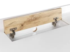 Beliani Tyopoyta Laatikko Valkoinen/Vaalea Puu 120 X 60 Cm Focus New