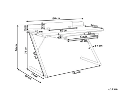 Beliani Tyopoyta Laatikko Valkoinen/Vaalea Puu 120 X 60 Cm Focus New