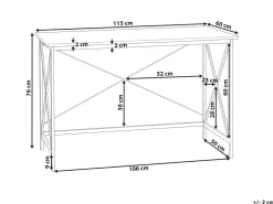 Beliani Tyopoyta Tumma Puu/Musta 115 X 60 Cm Futon Clearance