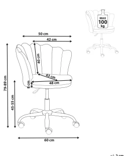 Beliani Tyotuoli Buklee Valkoinen Monticello Ii Shop