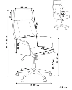 Beliani Tyotuoli Kangas Beige Pilot Online