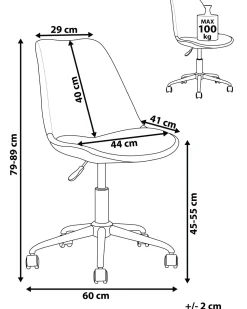 Beliani Tyotuoli Kangas Grafiitinharmaa Dakota Discount