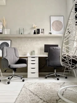 Beliani Tyotuoli Kangas Harmaa Pilot Hot