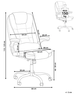 Beliani Tyotuoli Kangas Harmaa Royal Best