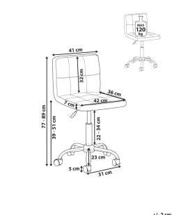 Beliani Tyotuoli Kangas Musta Marion Shop