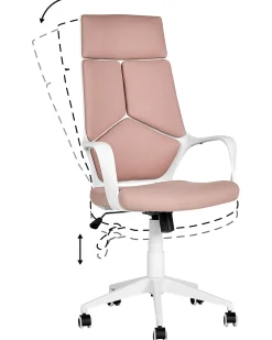 Beliani Tyotuoli Kangas Persikka/Valkoinen Delight Discount