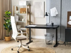 Beliani Tyotuoli Kangas Ruskeanharmaa/Valkoinen Delight Fashion