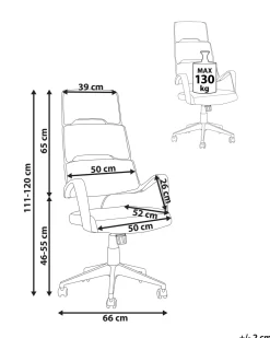 Beliani Tyotuoli Kangas Sininen/Musta Grandiose Cheap