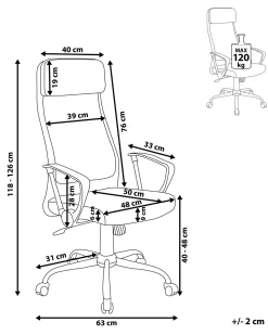 Beliani Tyotuoli Kangas Tummanharmaa Pioneer Cheap