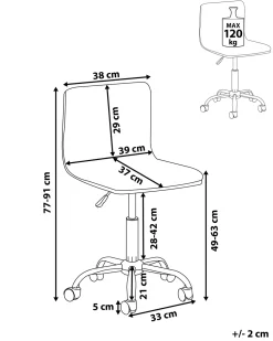 Beliani Tyotuoli Kangas Vaalea Beige Orlando Hot