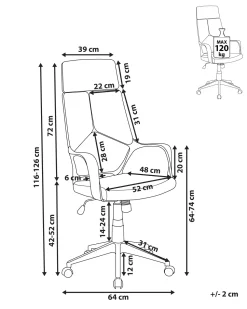 Beliani Tyotuoli Kangas Vaaleanharmaa/Musta Delight Cheap