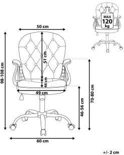 Beliani Tyotuoli Keinonahka Beige Princess Flash Sale
