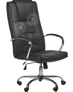 Beliani Tyotuoli Keinonahka Hierova Musta Grandeur Store