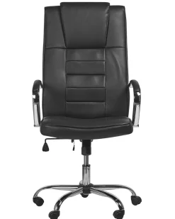 Beliani Tyotuoli Keinonahka Hierova Musta Grandeur Store