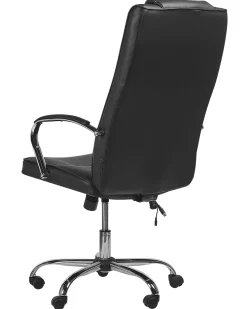 Beliani Tyotuoli Keinonahka Hierova Musta Grandeur Store