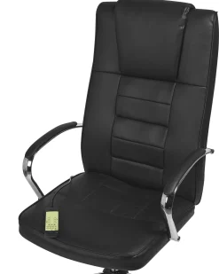 Beliani Tyotuoli Keinonahka Hierova Musta Grandeur Store