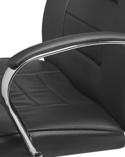 Beliani Tyotuoli Keinonahka Hierova Musta Grandeur Store