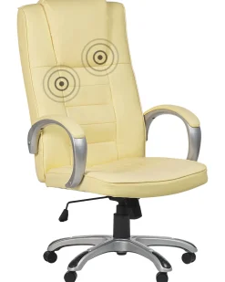 Beliani Tyotuoli Keinonahka Hierova Beige Grandeur Ii Store