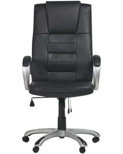 Beliani Tyotuoli Keinonahka Hierova Musta Grandeur Ii Outlet