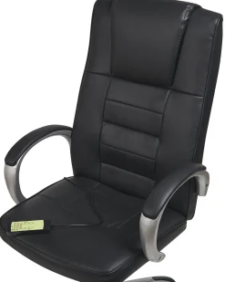 Beliani Tyotuoli Keinonahka Hierova Musta Grandeur Ii Outlet