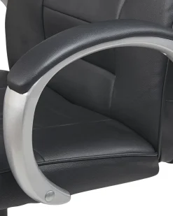 Beliani Tyotuoli Keinonahka Hierova Musta Grandeur Ii Outlet