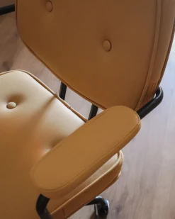 Beliani Tyotuoli Keinonahka Keltainen Pawnee Cheap