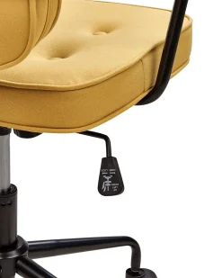 Beliani Tyotuoli Keinonahka Keltainen Pawnee Cheap