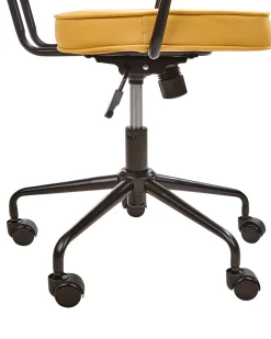 Beliani Tyotuoli Keinonahka Keltainen Pawnee Cheap