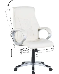 Beliani Tyotuoli Keinonahka Luonnonvalkoinen Triumph Cheap