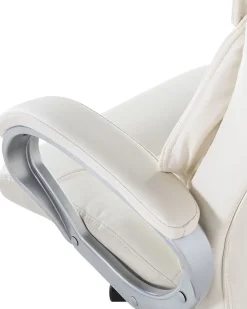 Beliani Tyotuoli Keinonahka Luonnonvalkoinen Triumph Cheap