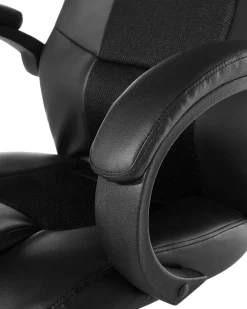 Beliani Tyotuoli Keinonahka Musta Fighter Fashion