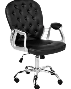 Beliani Tyotuoli Keinonahka Musta Princess Shop