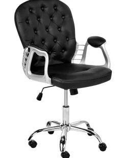 Beliani Tyotuoli Keinonahka Musta Princess Shop