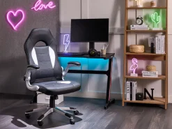 Beliani Tyotuoli Keinonahka Musta Dean Best