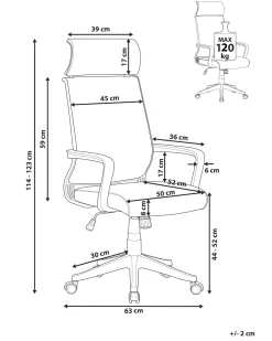 Beliani Tyotuoli Keinonahka Musta Leader Shop