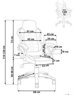 Beliani Tyotuoli Keinonahka Musta/Tummanruskea Prince Best