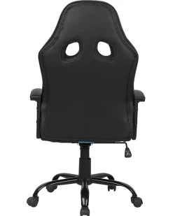 Beliani Tyotuoli Keinonahka Musta/Turkoosi Success Discount