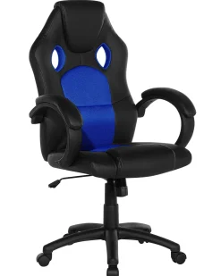 Beliani Tyotuoli Keinonahka Musta/Laivastonsininen Fighter Shop