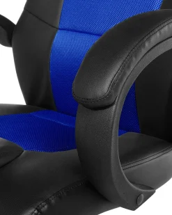 Beliani Tyotuoli Keinonahka Musta/Laivastonsininen Fighter Shop