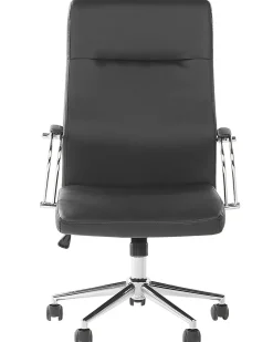 Beliani Tyotuoli Keinonahka Musta Oscar Cheap