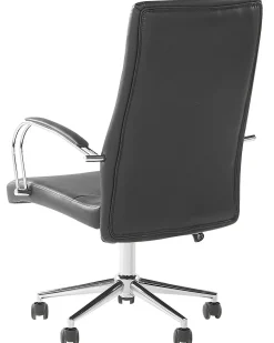 Beliani Tyotuoli Keinonahka Musta Oscar Cheap