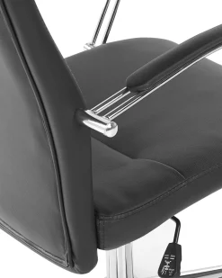 Beliani Tyotuoli Keinonahka Musta Oscar Cheap