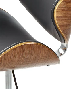 Beliani Tyotuoli Keinonahka Musta Rotterdam Best Sale