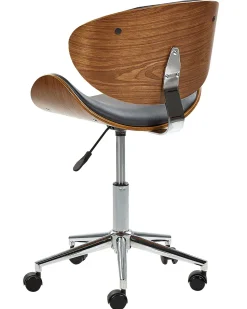 Beliani Tyotuoli Keinonahka Musta Rotterdam Best Sale