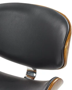 Beliani Tyotuoli Keinonahka Musta Rotterdam Best Sale