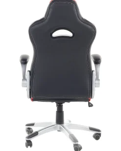 Beliani Tyotuoli Keinonahka Musta/Punainen Master Fashion