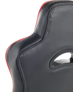 Beliani Tyotuoli Keinonahka Musta/Punainen Master Fashion