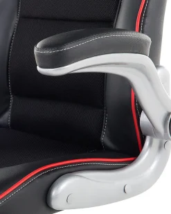 Beliani Tyotuoli Keinonahka Musta/Punainen Master Fashion